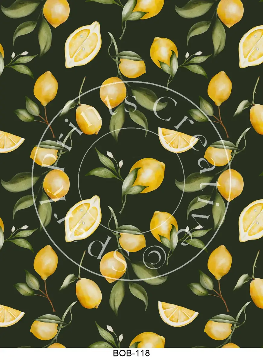 Bright Colored Botanicals Transfer Sheet Image BOB-118