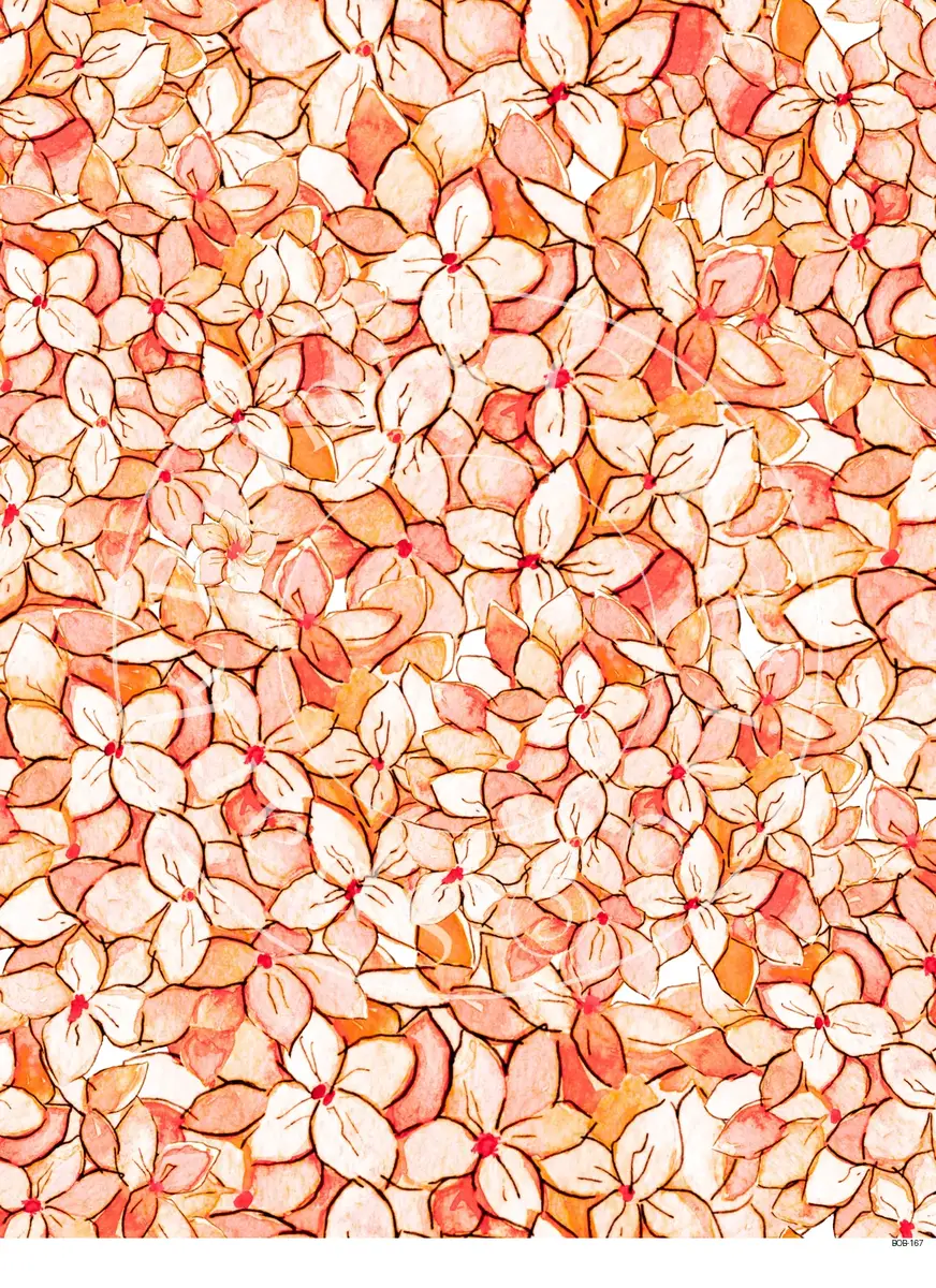 Bright Colored Botanicals Transfer Sheet Image BOB-167