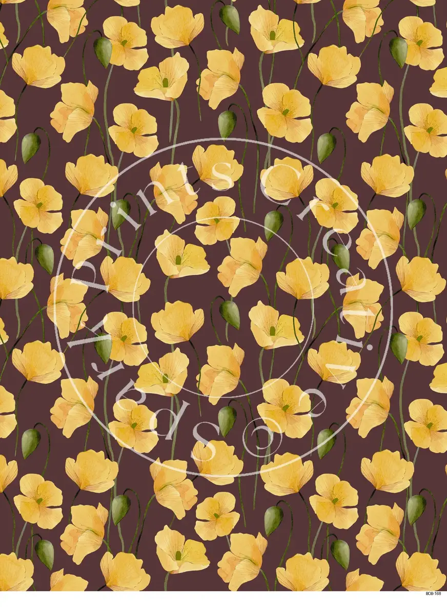 Bright Colored Botanicals Transfer Sheet Image BOB-168