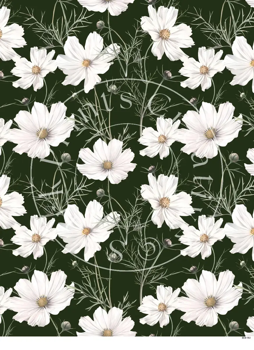 Bright Colored Botanicals Transfer Sheet Image BOB-182
