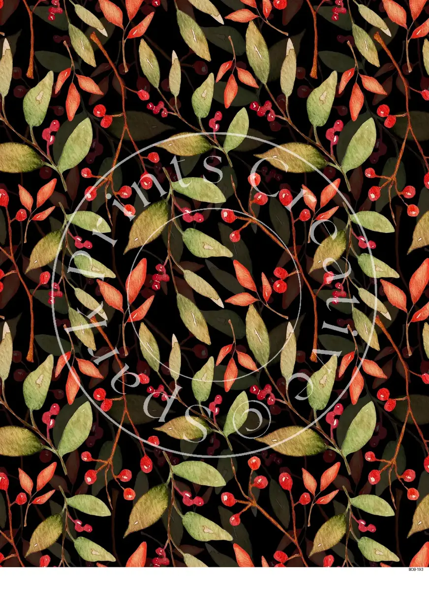Bright Colored Botanicals Transfer Sheet Image BOB-193