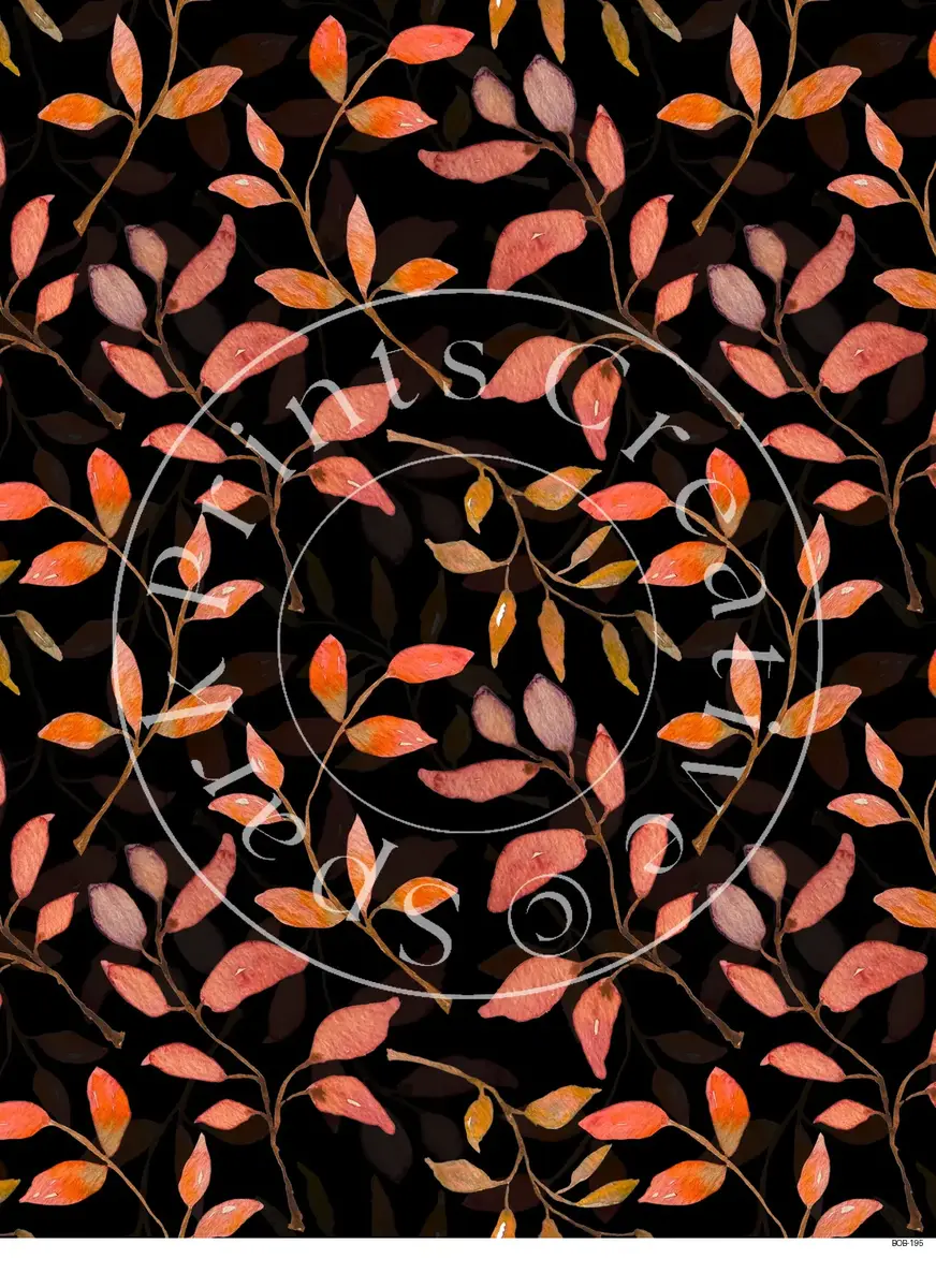 Bright Colored Botanicals Transfer Sheet Image BOB-195