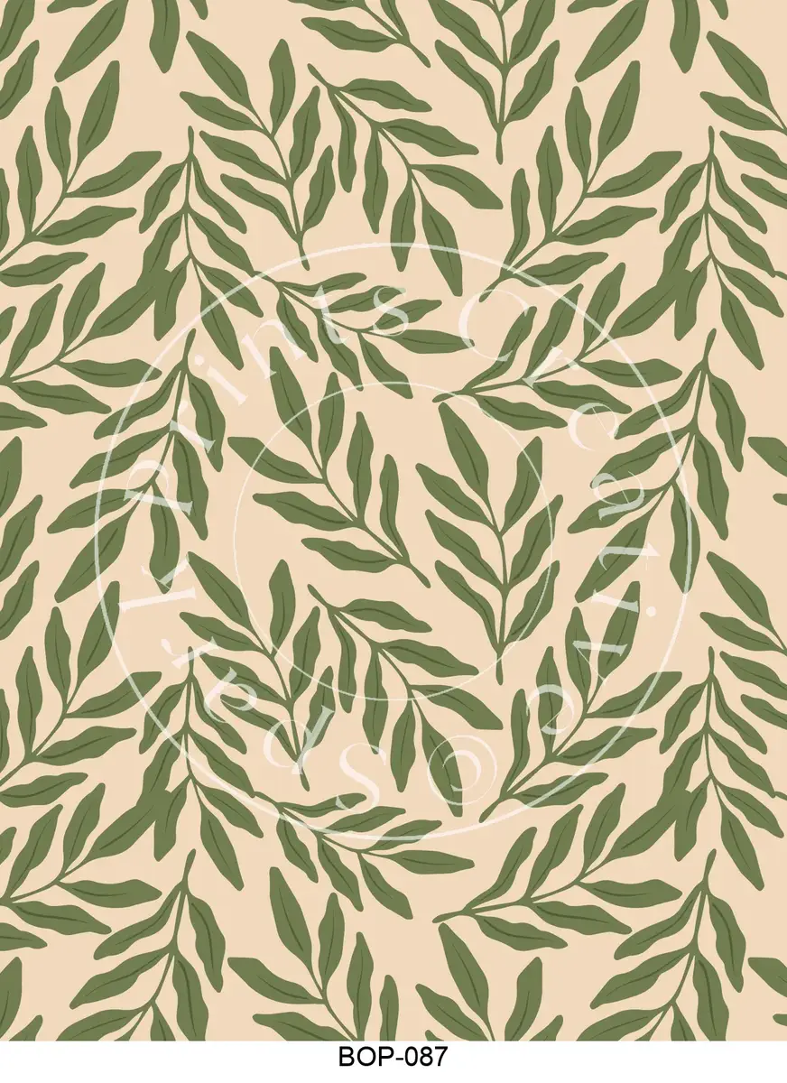 Pastel Colored Botanicals Transfer Sheet Image BOP-087