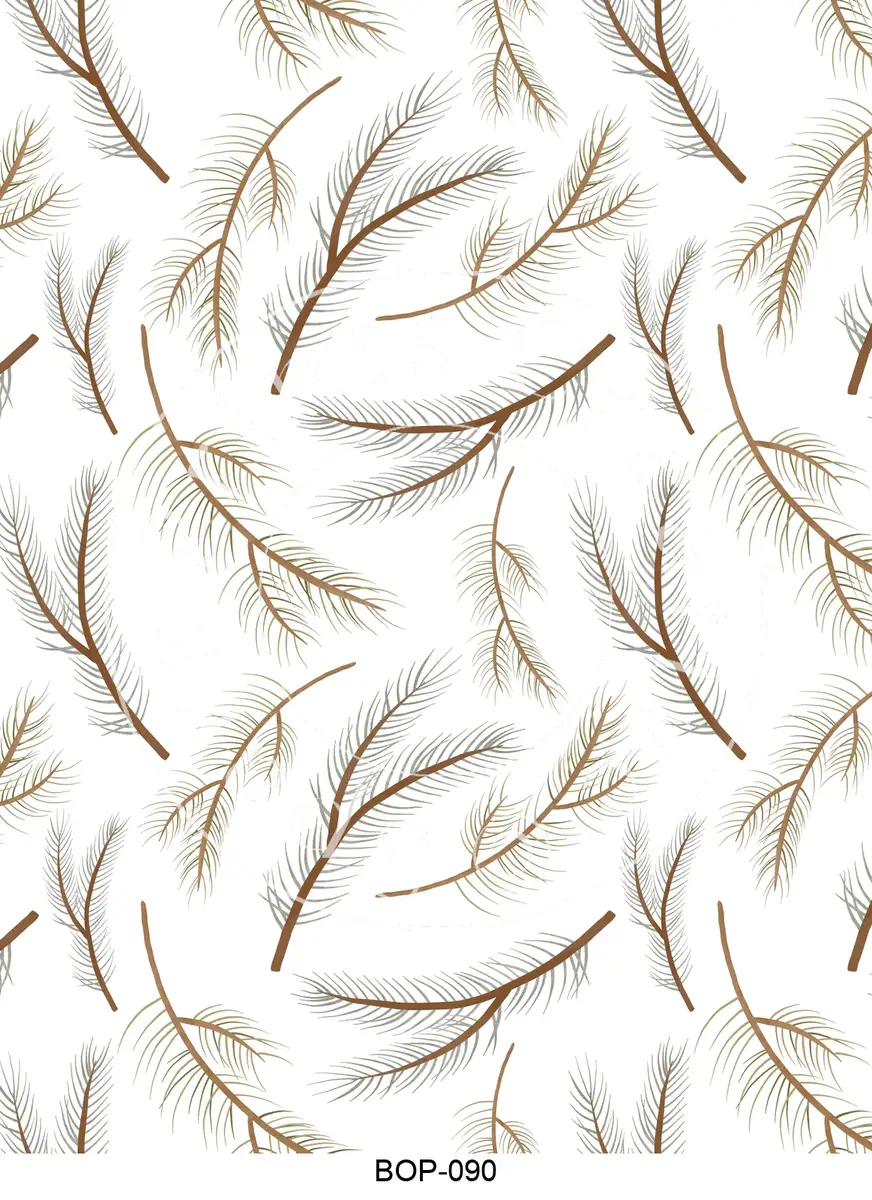 Pastel Colored Botanicals Transfer Sheet Image BOP-090