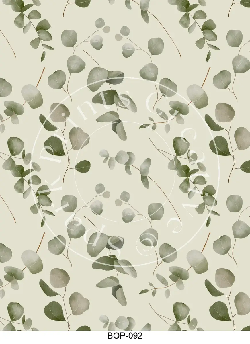Pastel Colored Botanicals Transfer Sheet Image BOP-092