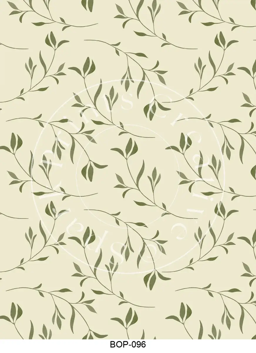 Pastel Colored Botanicals Transfer Sheet Image BOP-096