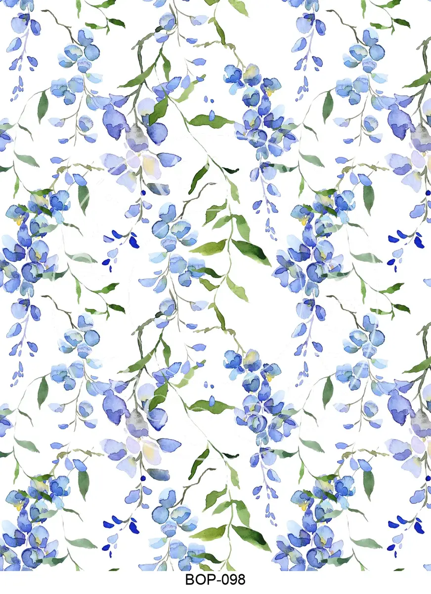 Pastel Colored Botanicals Transfer Sheet Image BOP-098