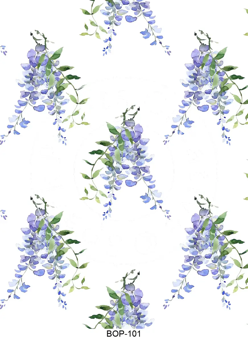Pastel Colored Botanicals Transfer Sheet Image BOP-101