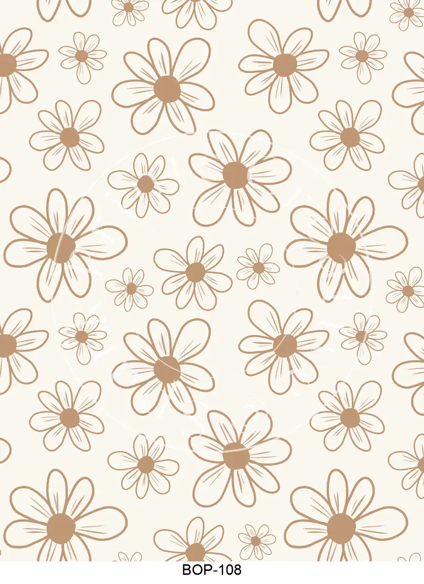 Pastel Colored Botanicals Transfer Sheet Image BOP-108