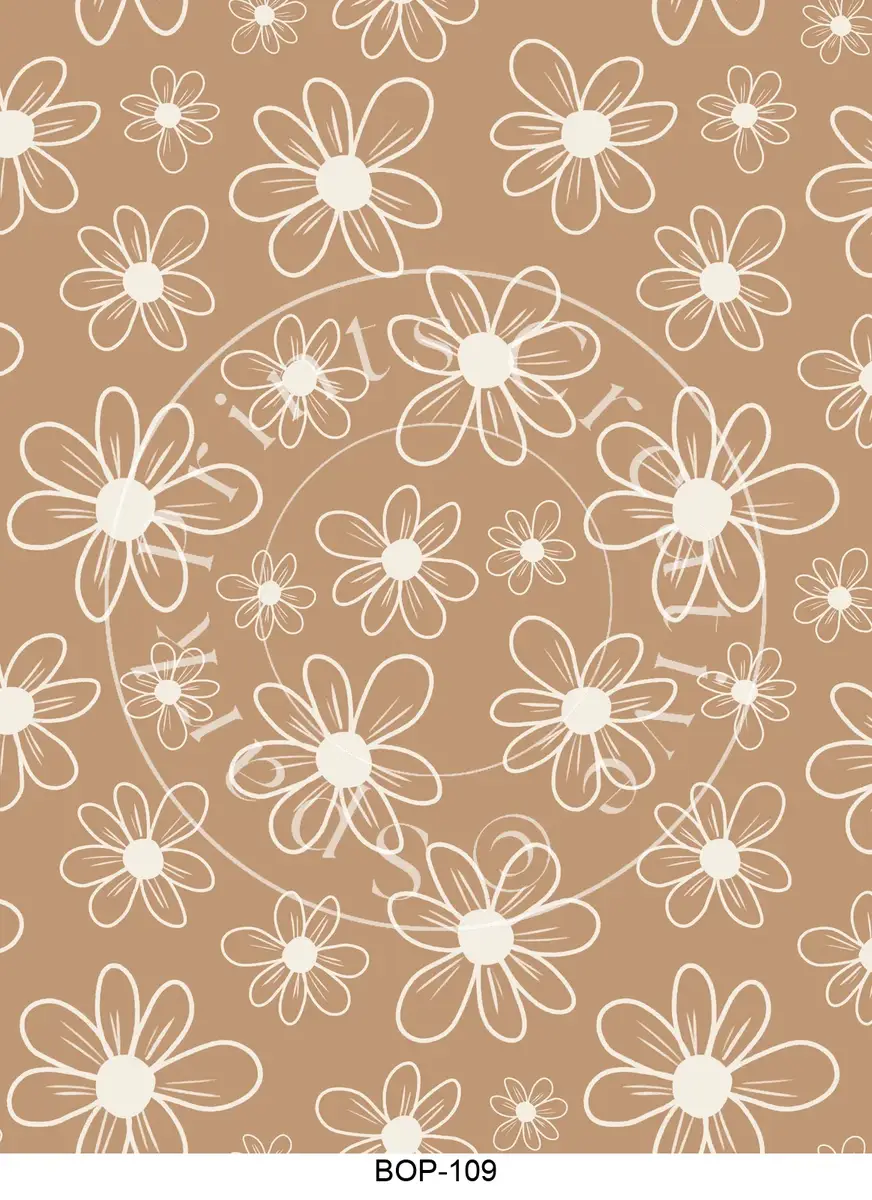 Pastel Colored Botanicals Transfer Sheet Image BOP-109