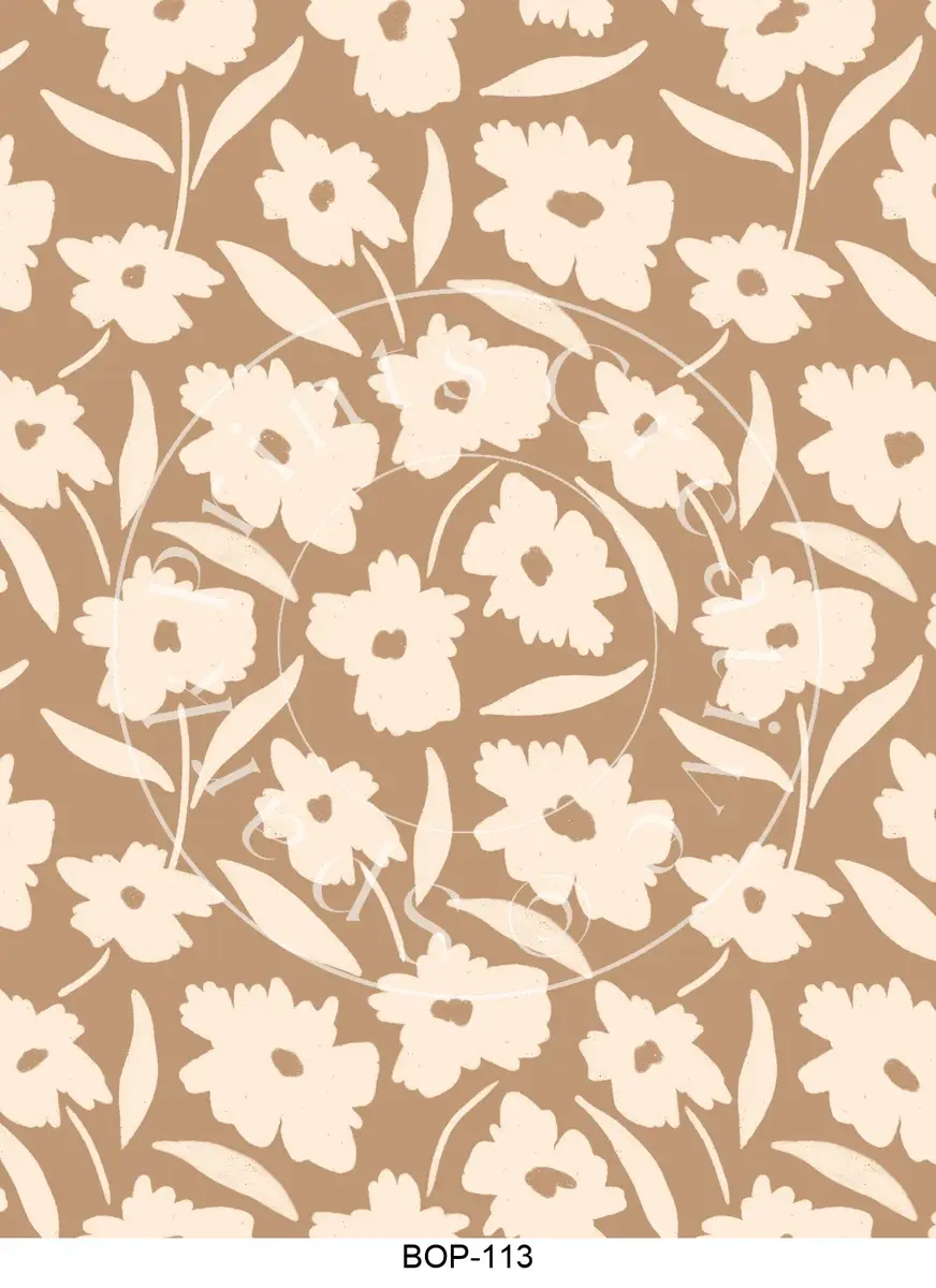 Pastel Colored Botanicals Transfer Sheet Image BOP-113