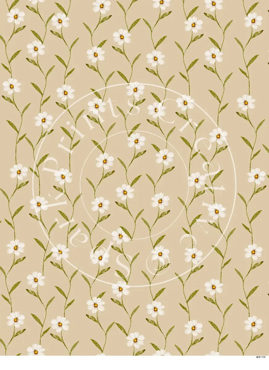 Pastel Colored Botanicals Transfer Sheet Image BOP-119