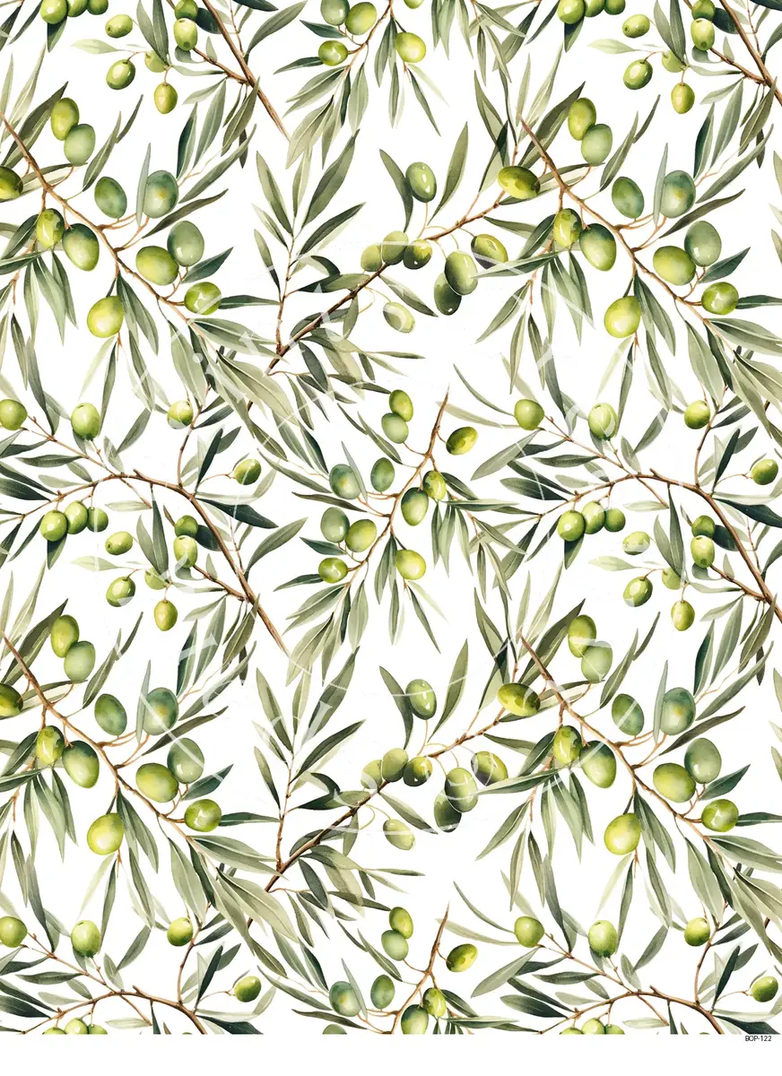 Pastel Colored Botanicals Transfer Sheet Image BOP-122