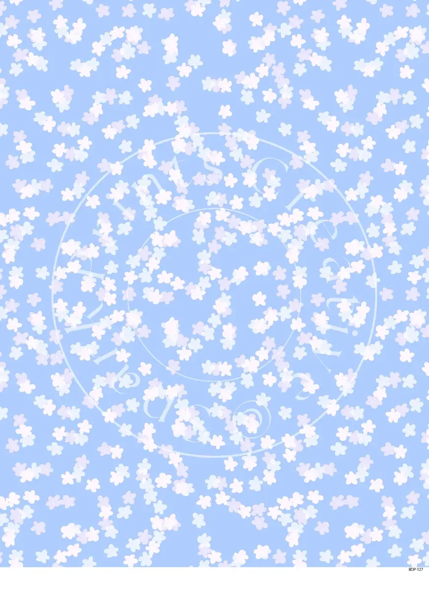 Pastel Colored Botanicals Transfer Sheet Image BOP-127