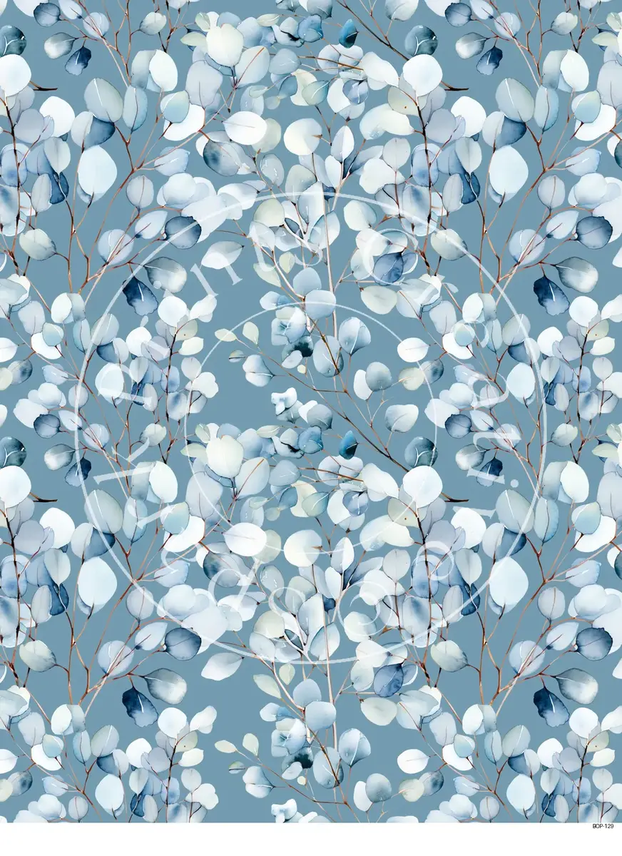 Pastel Colored Botanicals Transfer Sheet Image BOP-129
