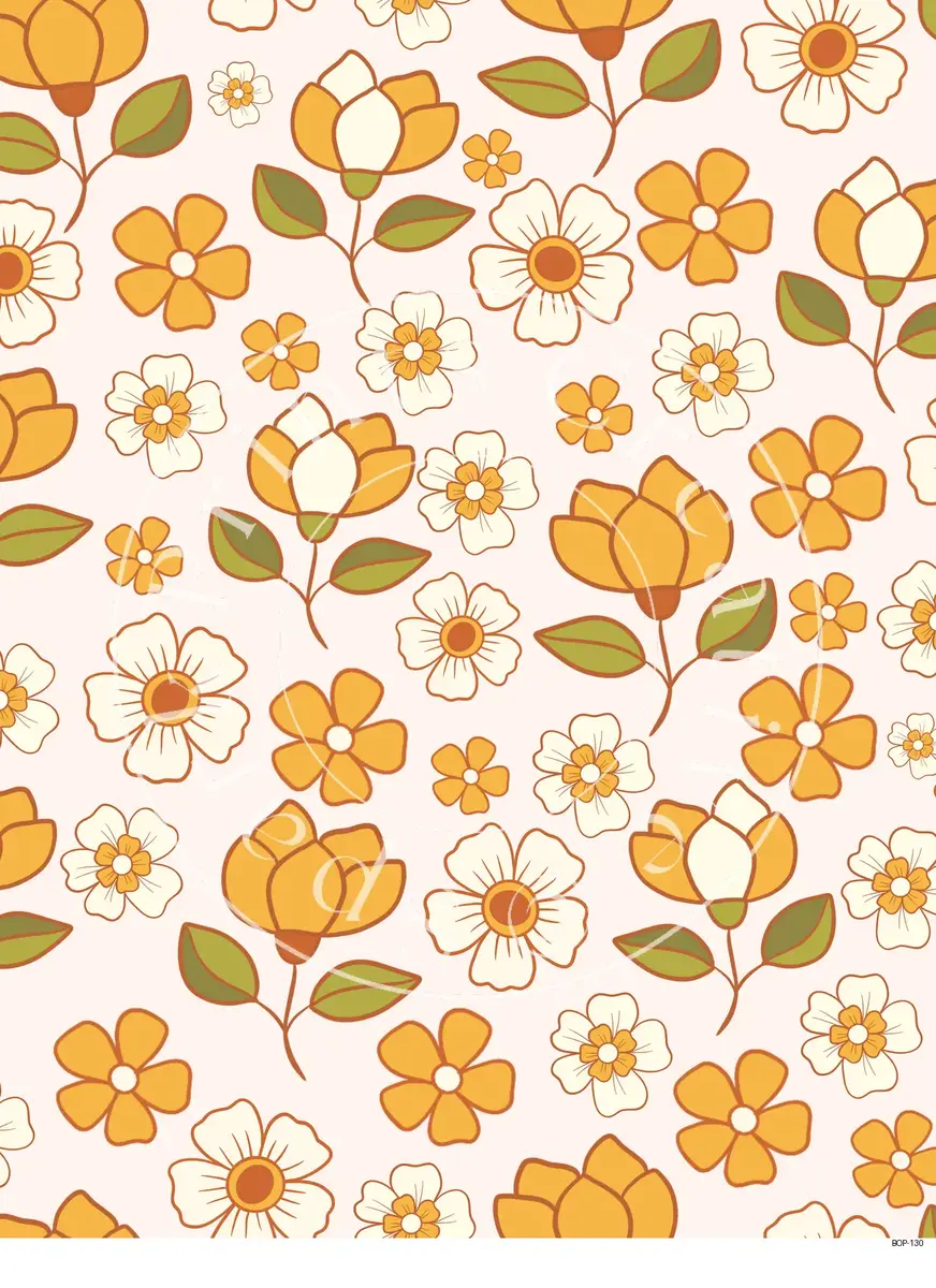Pastel Colored Botanicals Transfer Sheet Image BOP-130
