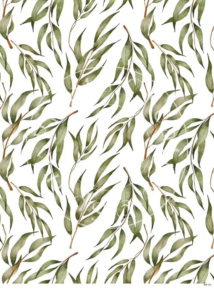 Pastel Colored Botanicals Transfer Sheet Image BOP-132