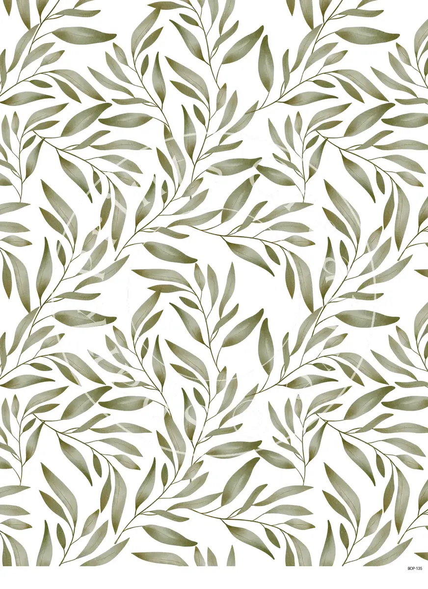Pastel Colored Botanicals Transfer Sheet Image BOP-135