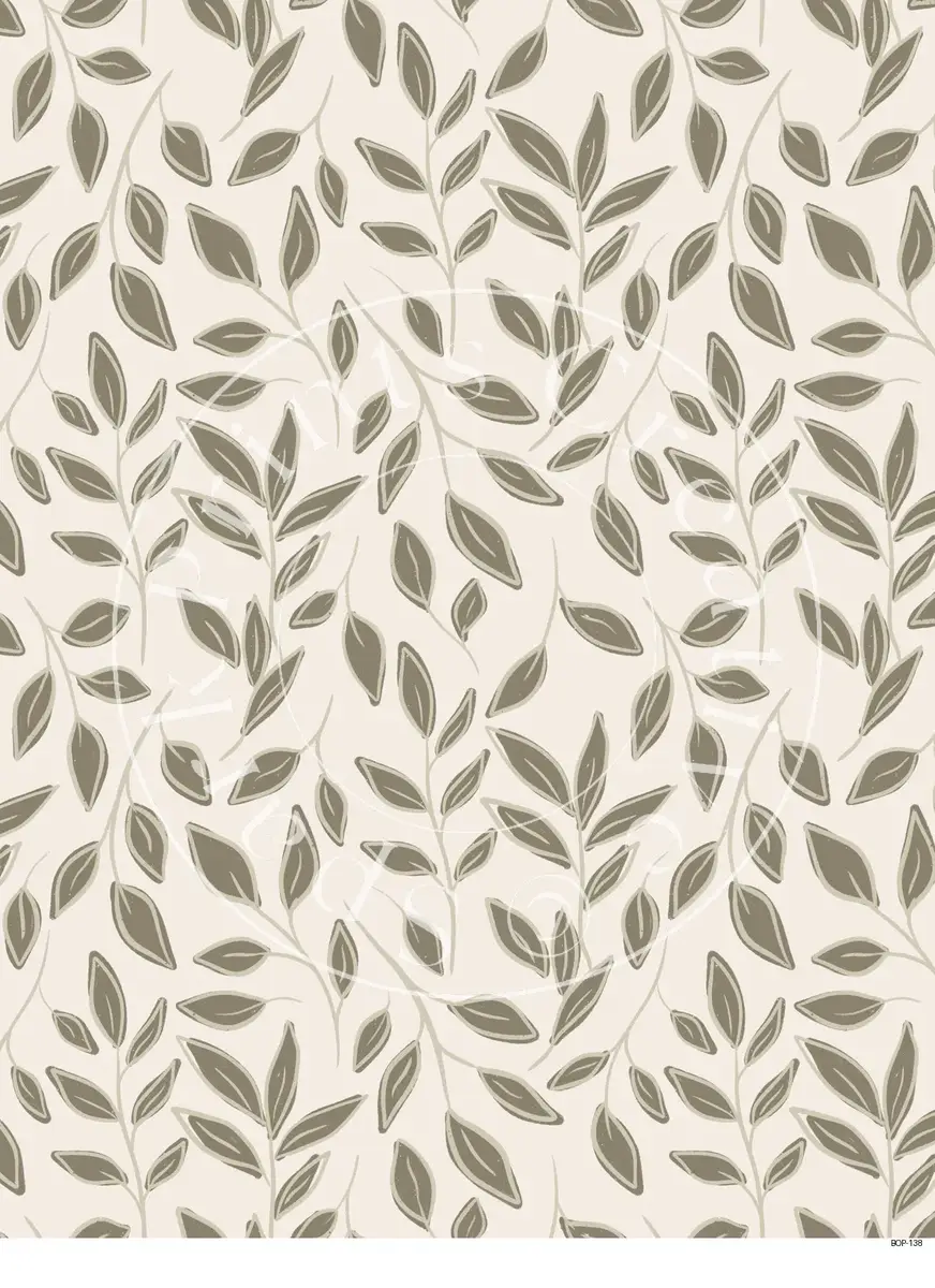 Pastel Colored Botanicals Transfer Sheet Image BOP-138