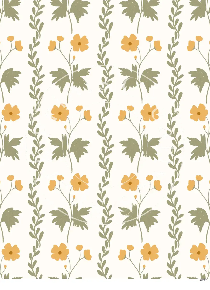 Pastel Colored Botanicals Transfer Sheet Image BOP-141
