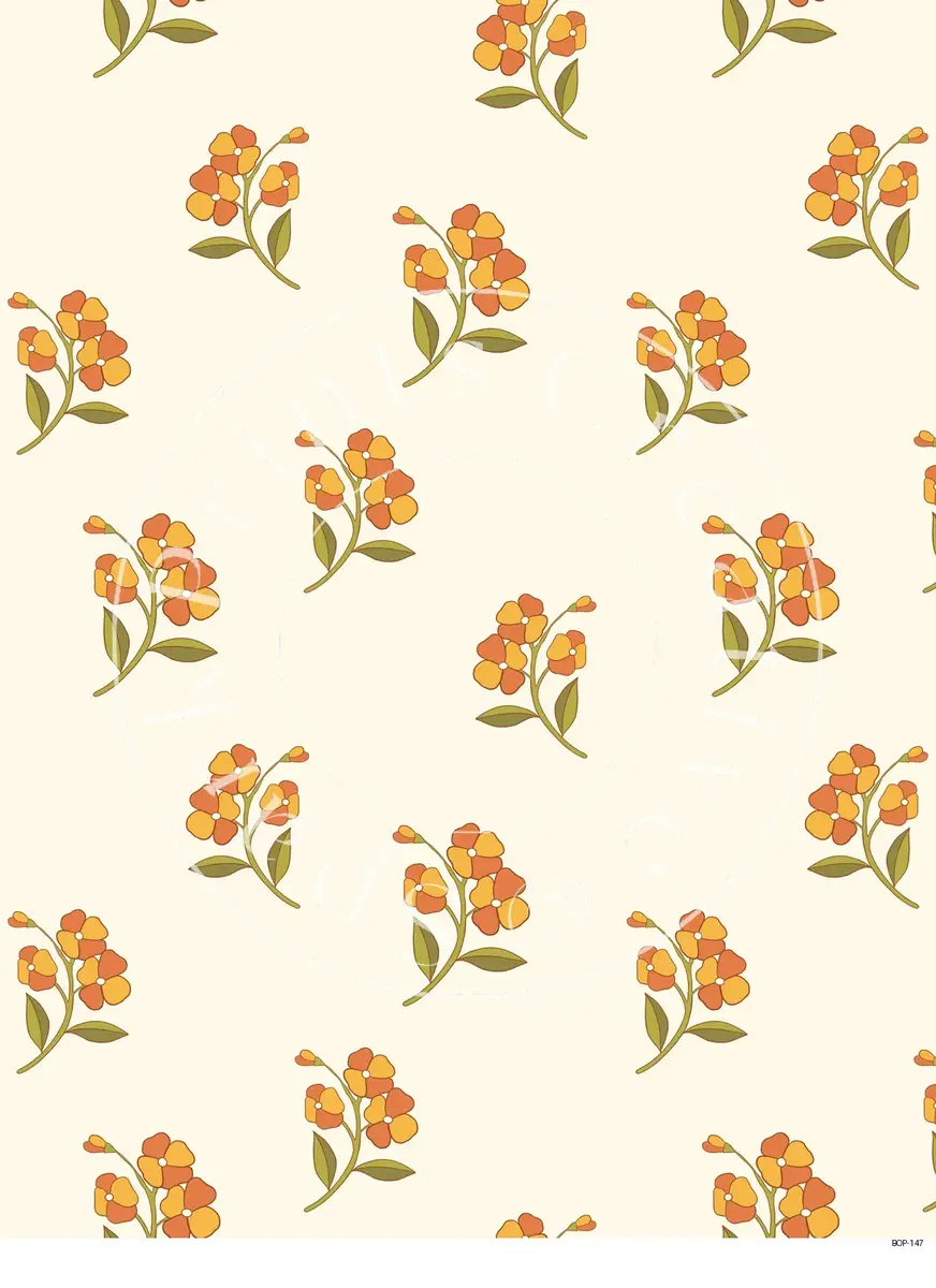 Pastel Colored Botanicals Transfer Sheet Image BOP-147