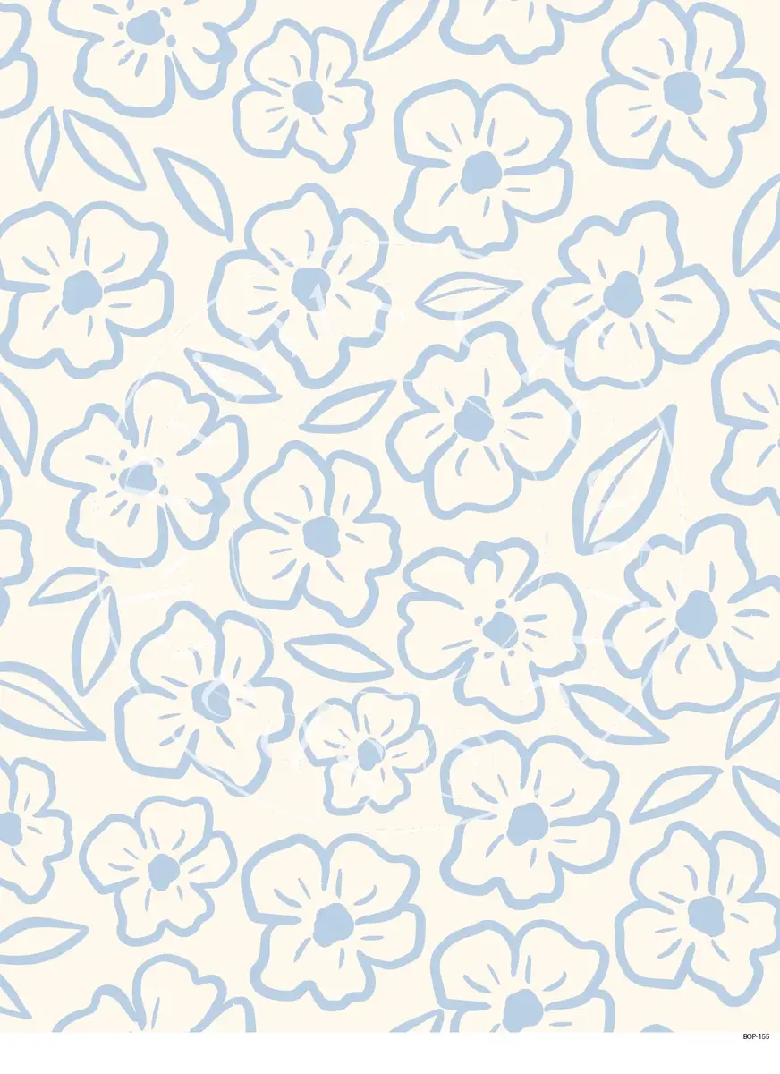 Pastel Colored Botanicals Transfer Sheet Image BOP-155