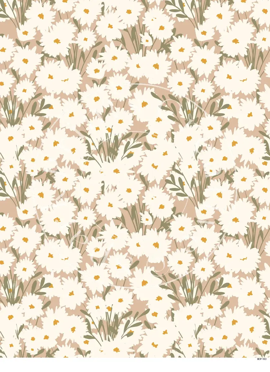 Pastel Colored Botanicals Transfer Sheet Image BOP-163