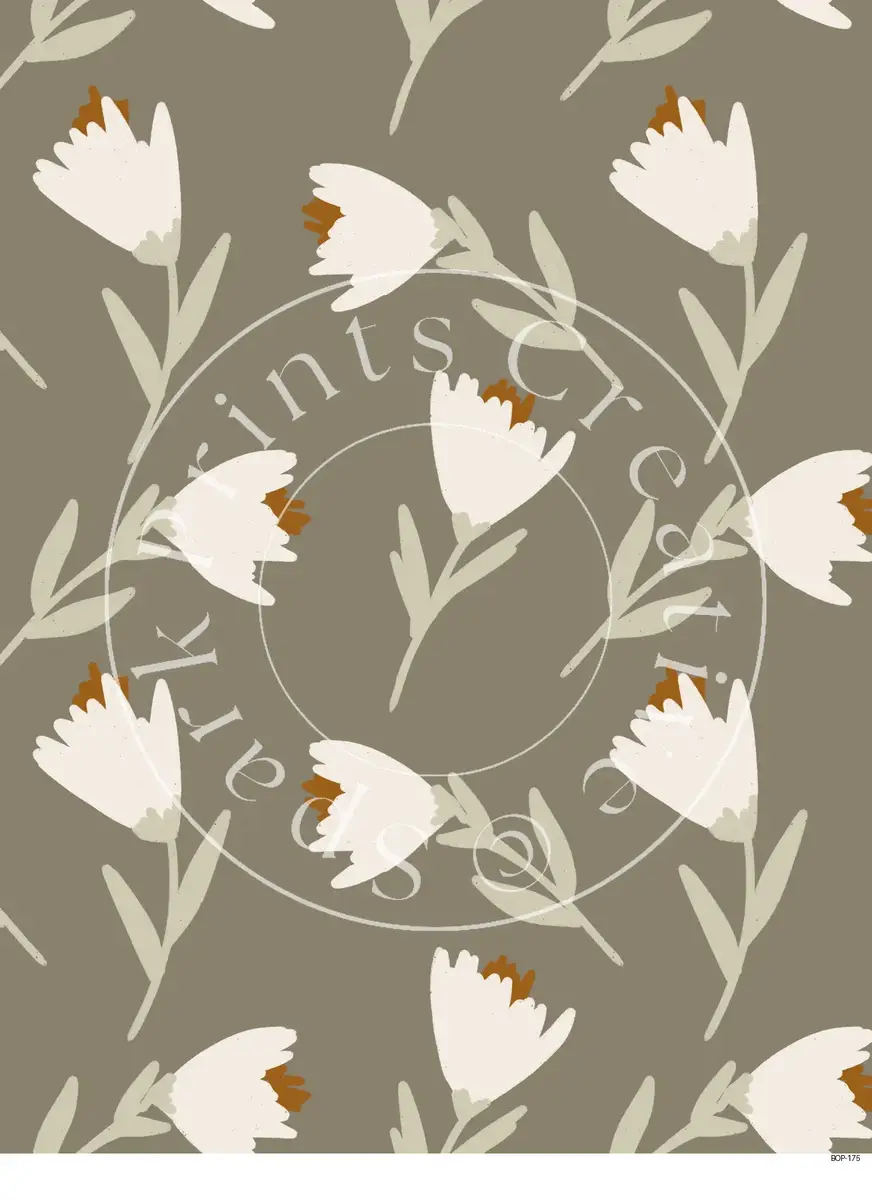 Pastel Colored Botanicals Transfer Sheet Image BOP-175