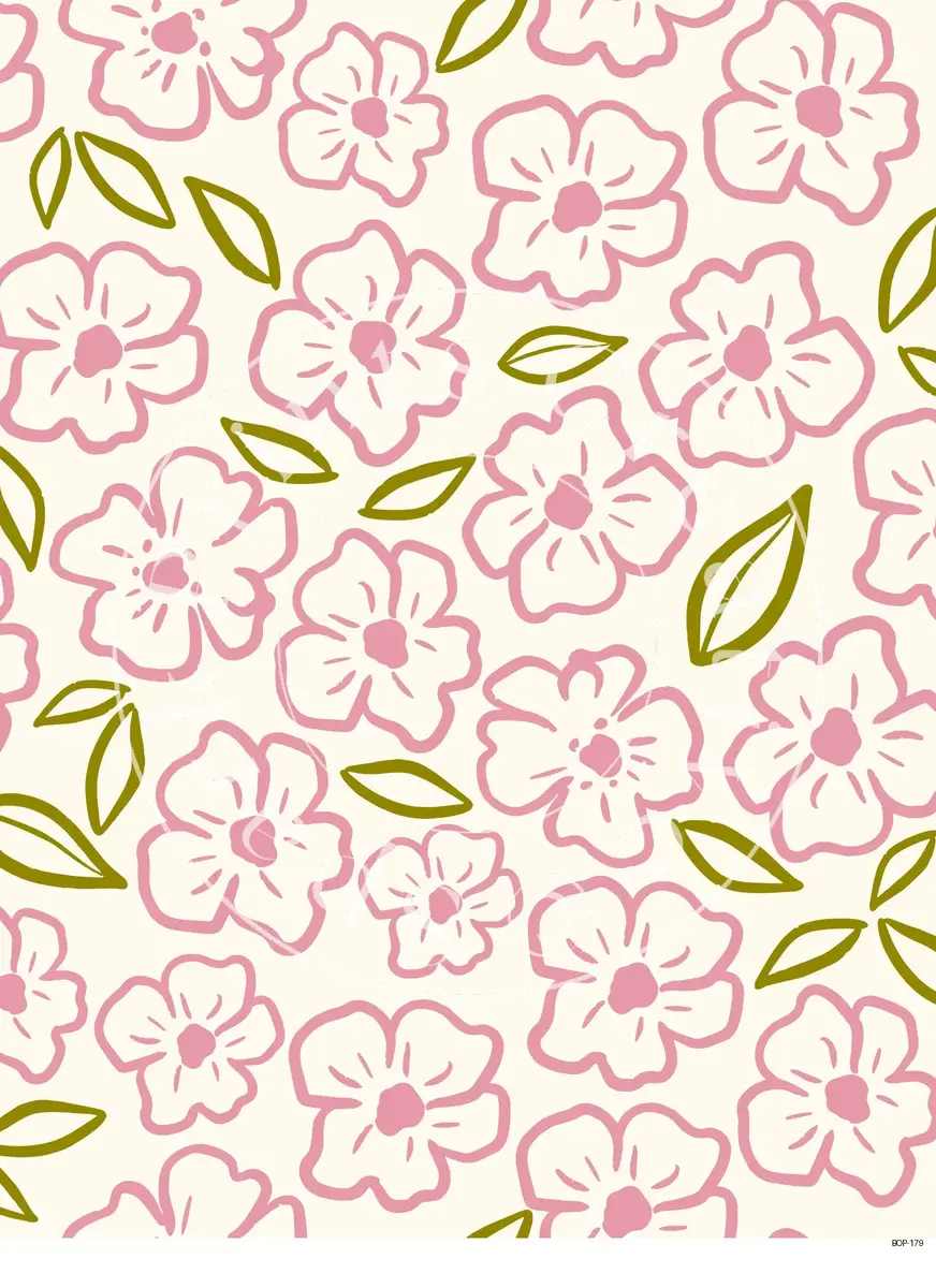 Pastel Colored Botanicals Transfer Sheet Image BOP-179