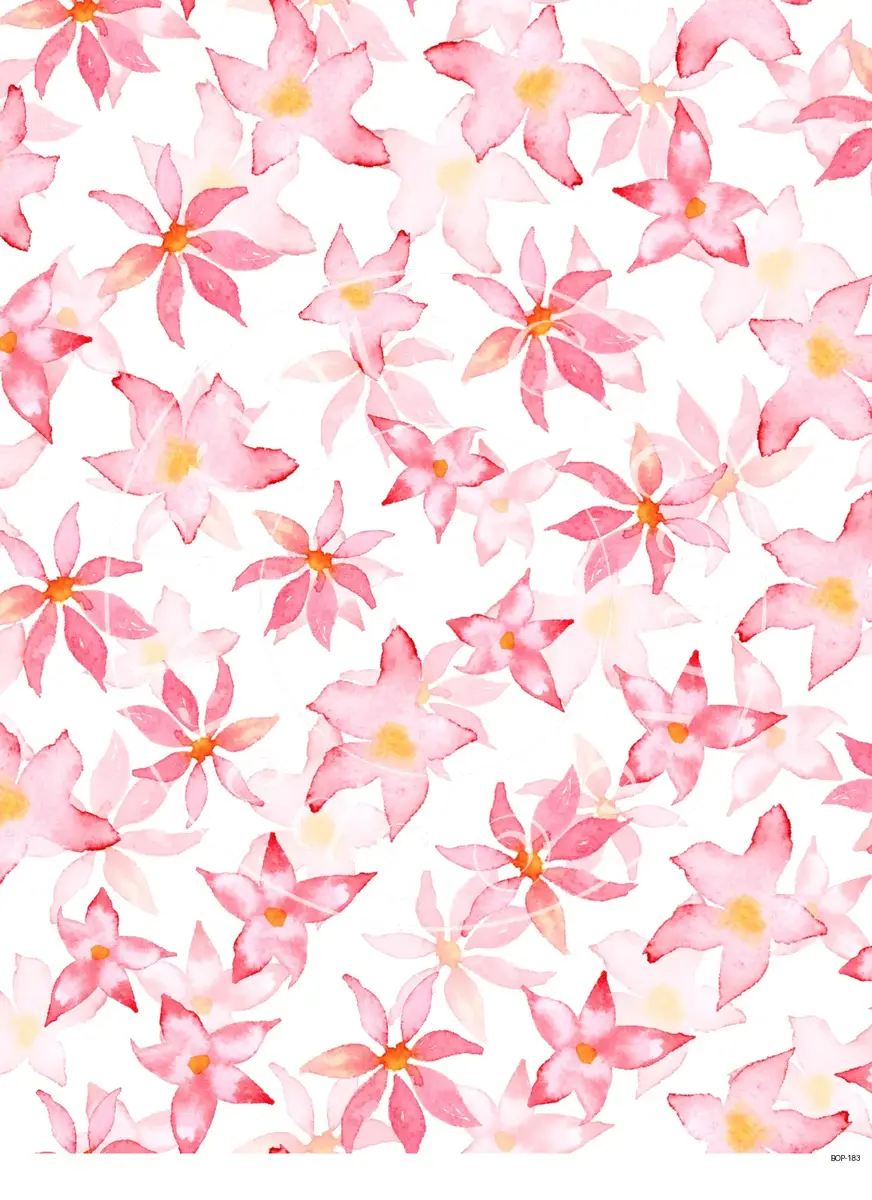 Pastel Colored Botanicals Transfer Sheet Image BOP-183