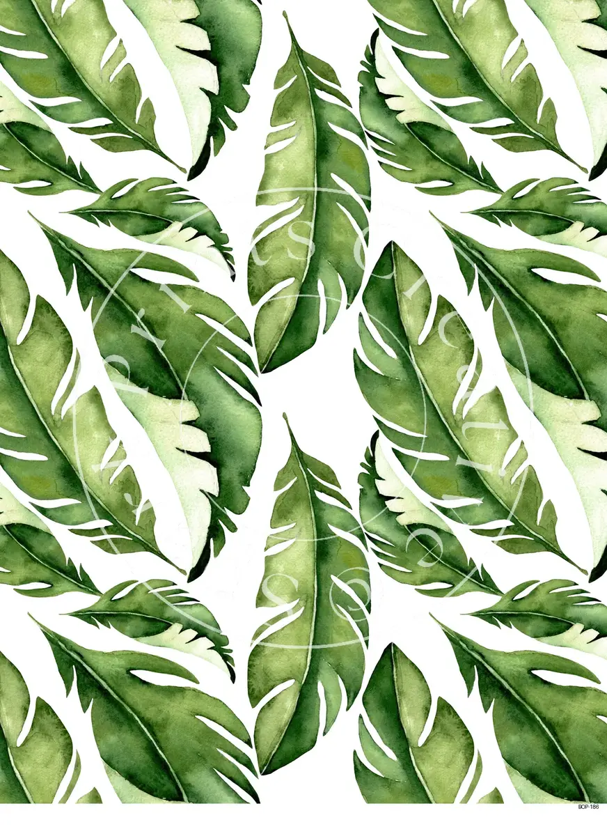 Pastel Colored Botanicals Transfer Sheet Image BOP-186