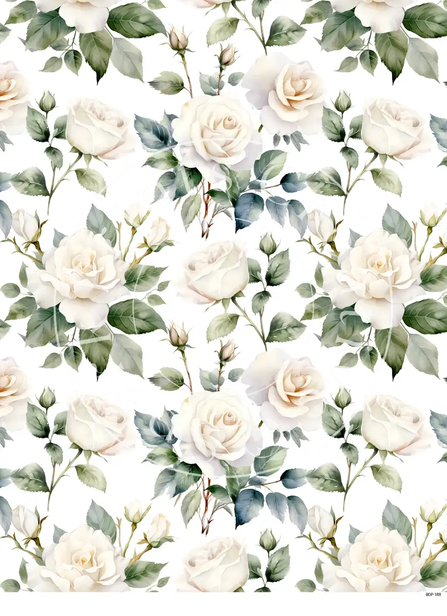 Pastel Colored Botanicals Transfer Sheet Image BOP-188