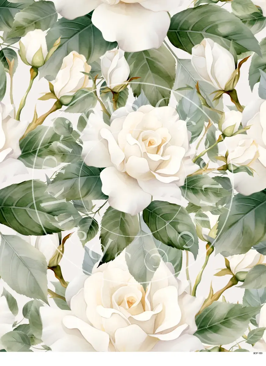 Pastel Colored Botanicals Transfer Sheet Image BOP-189