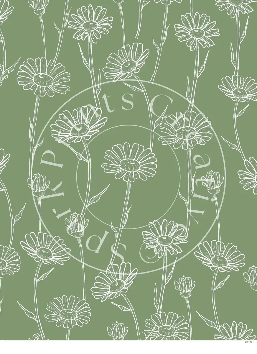Pastel Colored Botanicals Transfer Sheet Image BOP-191