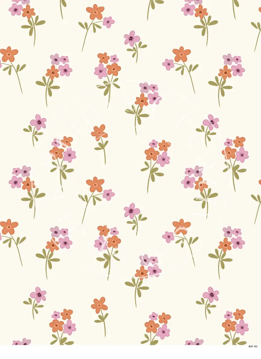 Pastel Colored Botanicals Transfer Sheet Image BOP-192