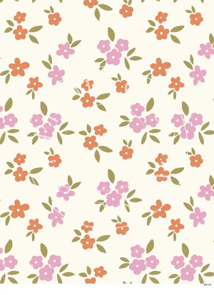 Pastel Colored Botanicals Transfer Sheet Image BOP-193