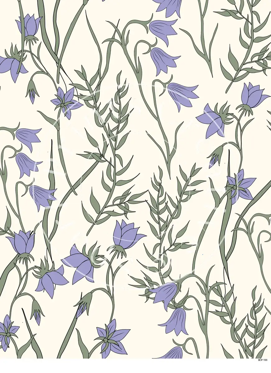 Pastel Colored Botanicals Transfer Sheet Image BOP-196