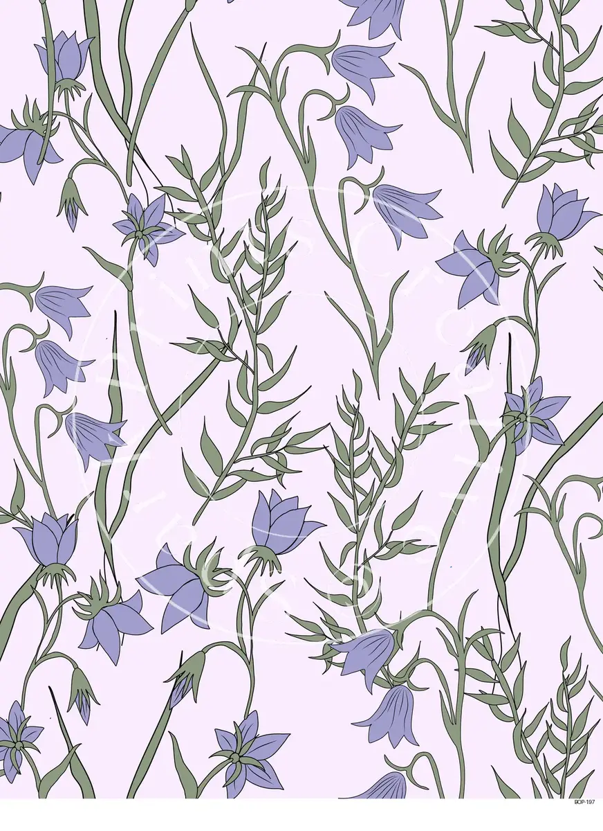 Pastel Colored Botanicals Transfer Sheet Image BOP-197