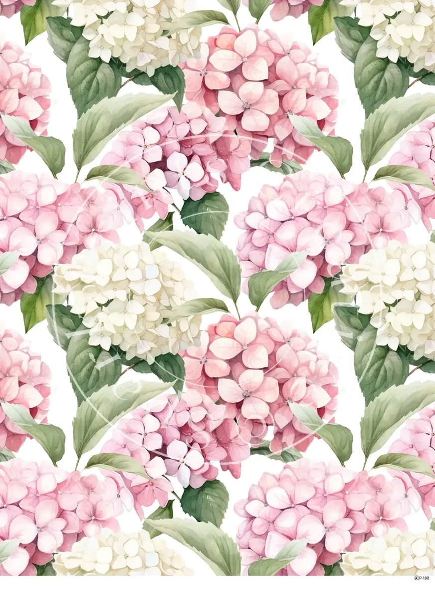 Pastel Colored Botanicals Transfer Sheet Image BOP-198