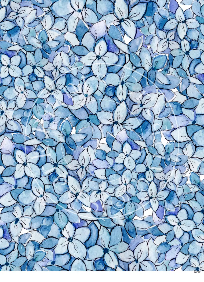 Pastel Colored Botanicals Transfer Sheet Image BOP-201