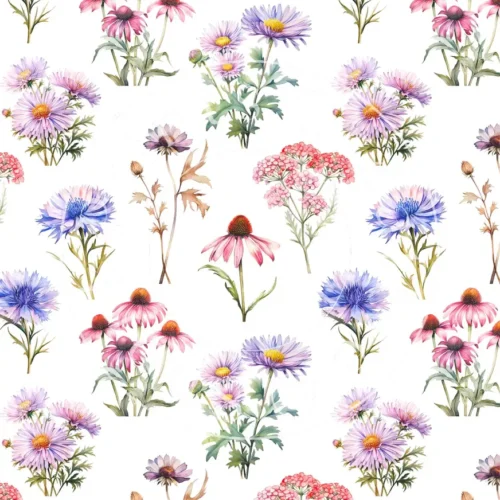 Pastel Colored Botanicals Transfer Sheet Image BOP-209 - Image 1