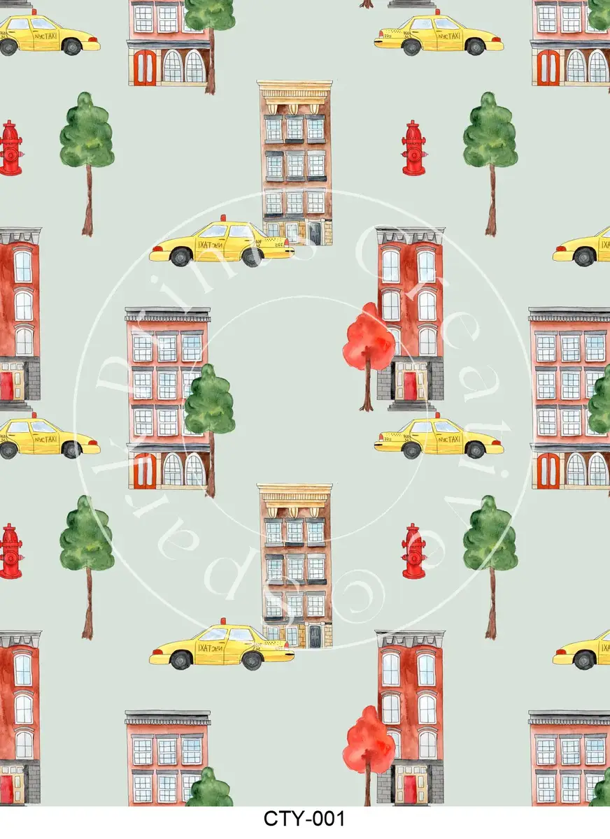 City-Themed Designs Transfer Sheet Image CTY-001