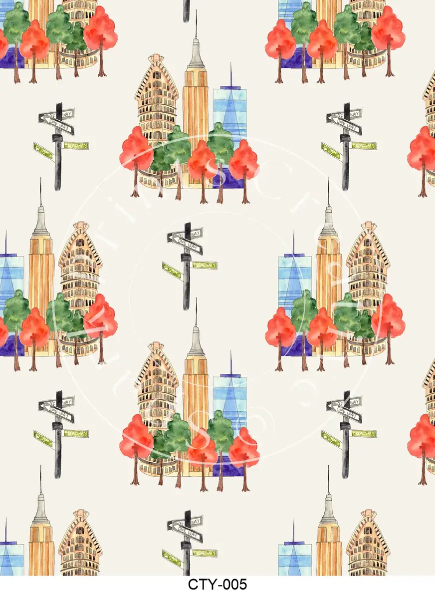 City-Themed Designs Transfer Sheet Image CTY-005