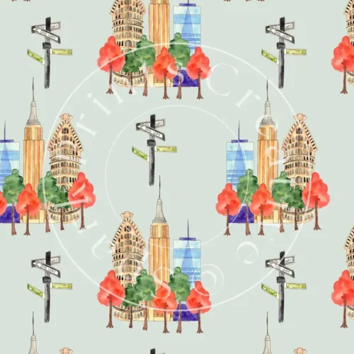 City-Themed Designs Transfer Sheet Image CTY-006 - Image 1