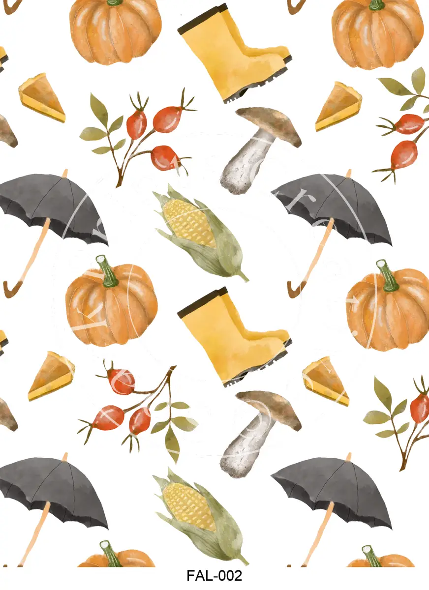 Fall | Autumn Designs Transfer Sheet Image FAL-002