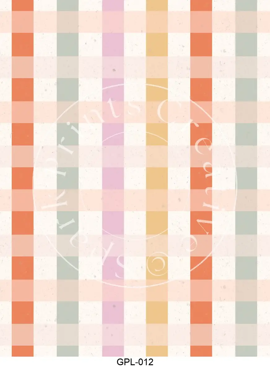 Gingham & Plaid Patterns Transfer Sheet Image GPL-012