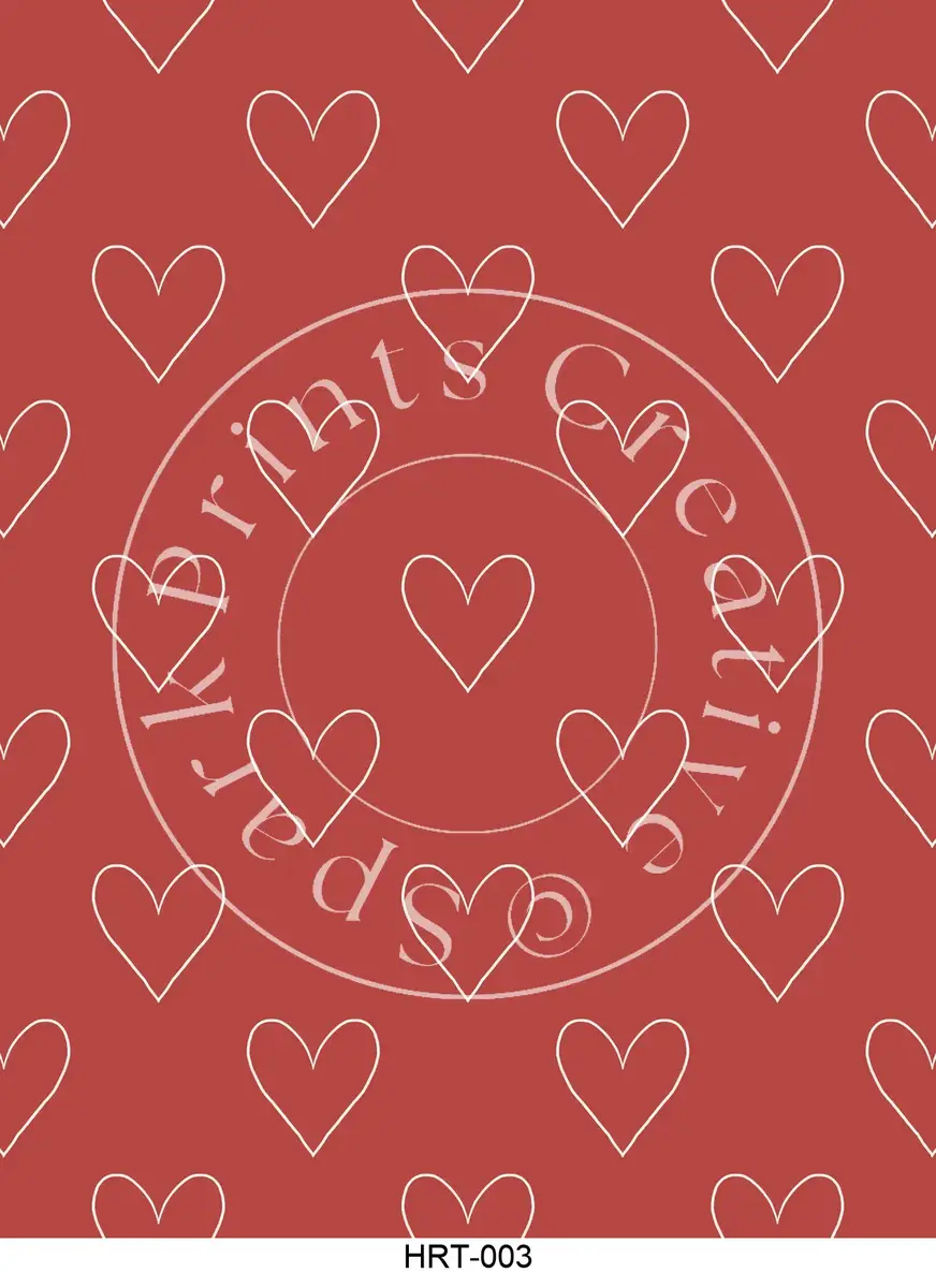 Heart Designs Transfer Sheet Image HRT-003