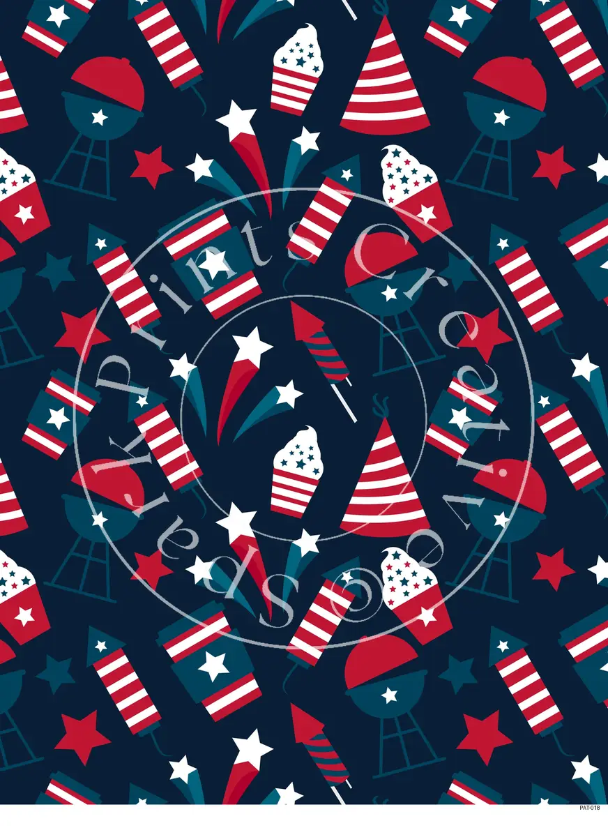 Patriotic USA Designs Transfer Sheet Image PAT-018