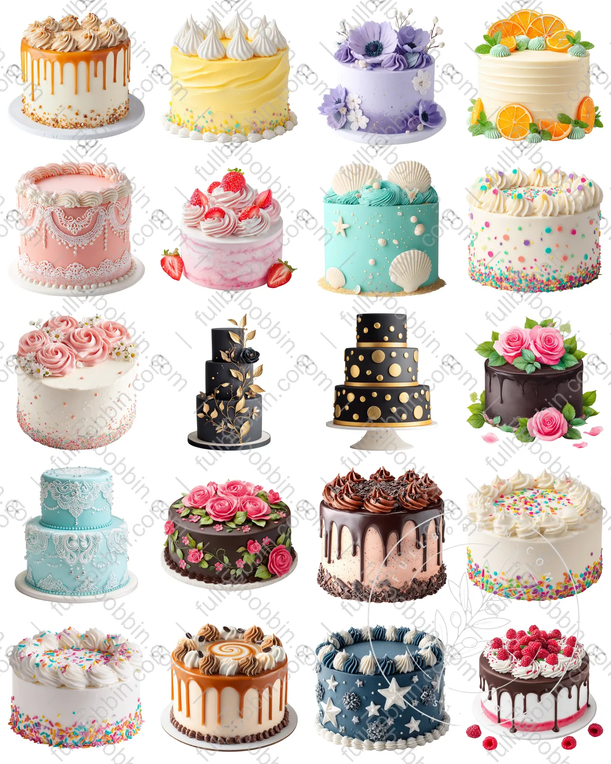 Special Day Cakes Charms Set for Water Soluble Paper