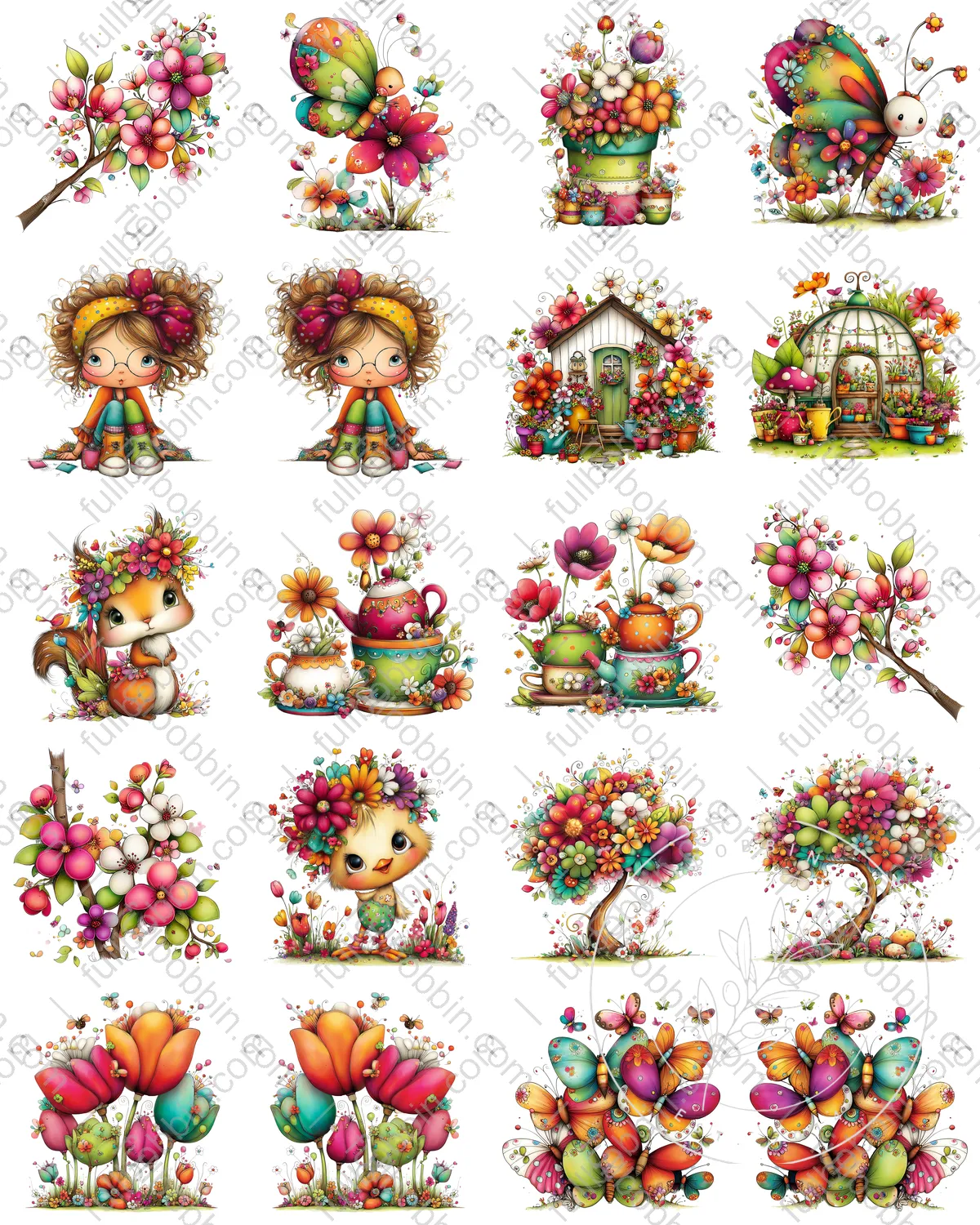 Spring Joy Charms Set for Water Soluble Paper